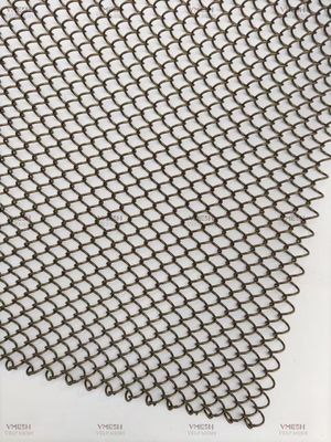 Maillage métallique décoratif en chaîne de filet en métal en alliage de verre