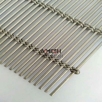 Barre de câble décorative en acier inoxydable filet métallique tissé pour rideau de façade