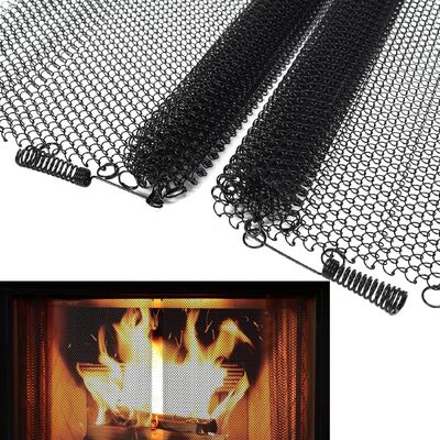Rideau en maille de maillon de chaîne en métal de barrière thermique utilisé pour l'écran de cheminée