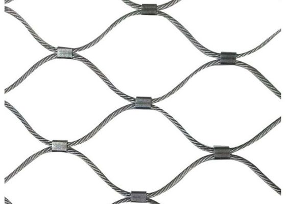 Câble métallique d'acier inoxydable d'Inox du zoo 316 Mesh Ferruled Type tissé