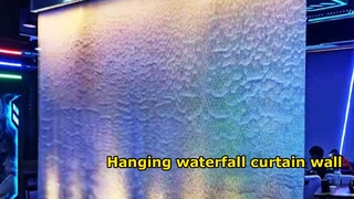 Rideau d'eau de paysage de caractéristique d'eau de mur de cascade de grillage en acier fait sur commande d'usine