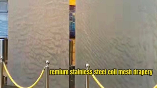 Draperie de bobine de maille métallique de rideau d'eau en acier inoxydable