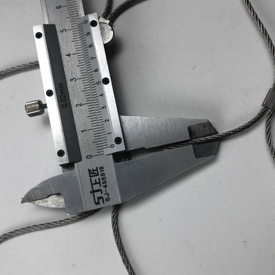 Grillage fort flexible de corde d'acier inoxydable 1x7 virole