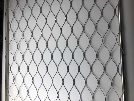 304/316 balcon clôturant le fil de corde d'acier inoxydable Mesh Diamond Hole