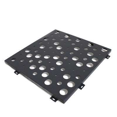 Plaque métallique perforée en aluminium noir pour mur de rideau 1,8 mm