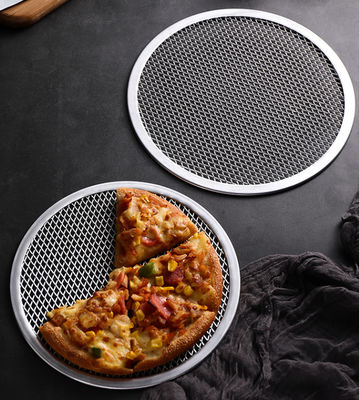 Plateau de cuisson rond sans couture pour pizza, 6-22 pouces, alliage d'aluminium