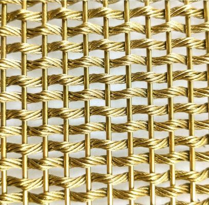 Grillage tissé décoratif de panneau de façade en métal de revêtement d'acier inoxydable