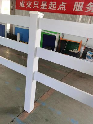 Clôture pour chevaux en vinyle PVC 3 lisses 1,5 m Blanc Clôture de ferme