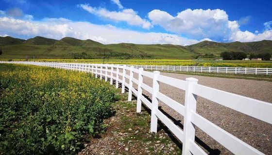 2m de hauteur Blanc Couleur 4 rails PVC Vinyle Ferme de chevaux