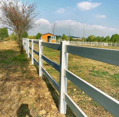Pvc en vinyle durable clôture de chemin de fer de jardin ranch clôture de cheval