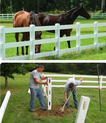 Fermeture à cheval en PVC à 2 rails et 3 rails