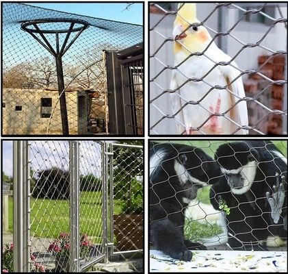 Filet de câble en acier inoxydable sur mesure pour cages à oiseaux 1,5 mm 1,6 mm
