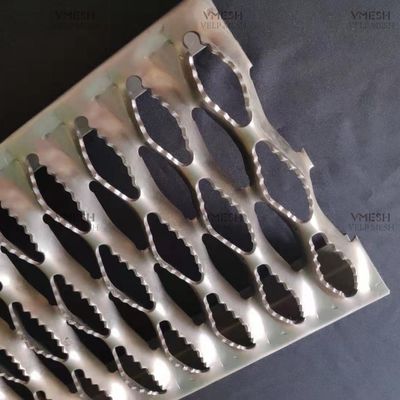 Grille de sécurité Grip Strut à trous en losange Plaque d'aluminium 300-600mm