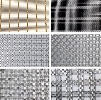 Maille tissée en acier inoxydable pour façade, décoration architecturale