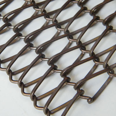 Maille architecturale de bande de transport d'armure en spirale d'acier inoxydable de fil plat pour la construction