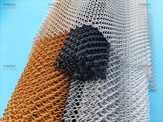 Rideaux en alliage de chaîne en aluminium décoratif en cascade en bobine de draperie Rideaux en maille de fil