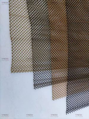 Conception d'or de rideau en métal de maillon de chaîne de couleur de la sécurité 1.2mm pour la maille d'écran de cheminée