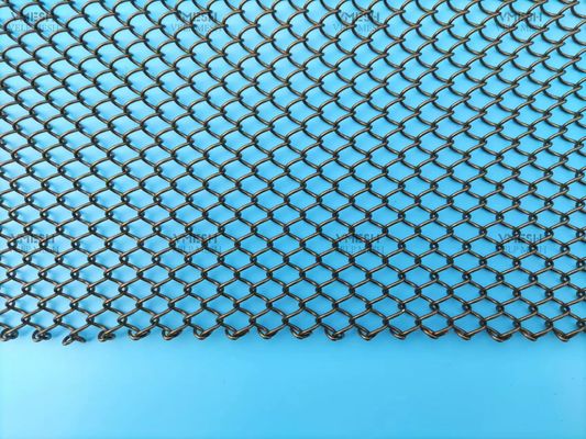 Écran de rideau en alliage de chaîne d'aluminium décoratif de 1,2 mm à 2 mm