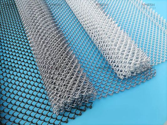 Couleur de l'acier inoxydable d'aluminium de la chaîne de métal décoratif de la maille de rideau de la maille d'alliage de bobine de draperie
