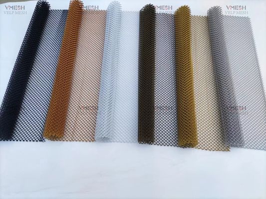 Rideaux de treillis métalliques en aluminium à bobine en cascade pour les cloisons de séparation d'espace