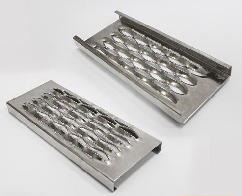 Marches d'escalier en caillebotis de sécurité en aluminium et acier inoxydable, longueur 1-4m