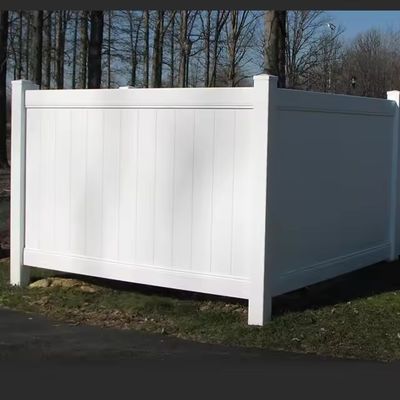 Clôture de protection contre le feu en plastique blanc vinyle PVC pour jardin décoratif