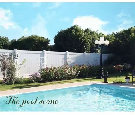 Clôture de protection de la vie privée en PVC vierge blanche de 6x8 pieds pour maison et jardin