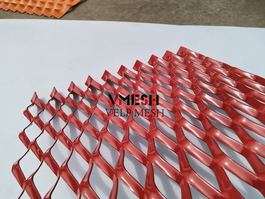 Façade de plafond décoratif en aluminium à maillage étendu en métal