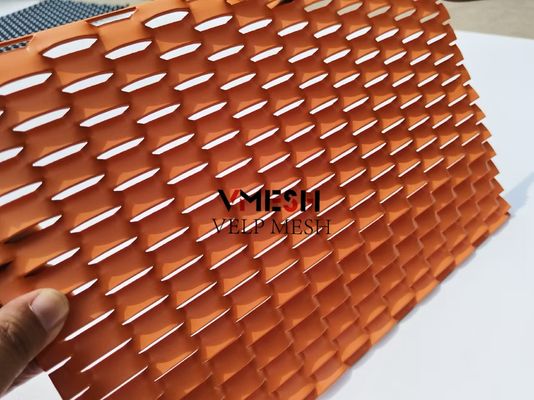 Façade de plafond décoratif en aluminium à maillage étendu en métal