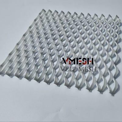 Maille métallique déployée en aluminium à trous hexagonaux pour le bardage de façade