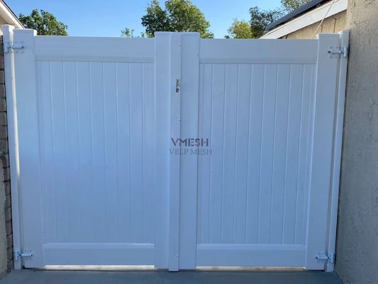 Clôture d'intimité en PVC blanc 6x8 pieds, résistante aux UV, faible entretien
