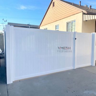Clôture de protection de la vie privée en PVC blanc en plastique