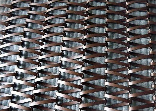 PVDF en acier inoxydable maillage tissé décoratif crimpé pour l'aménagement intérieur