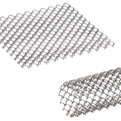 Maillage en acier inoxydable plat en spirale tissé pour mur de rideau