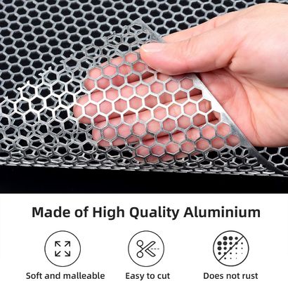 Rouleau de mailles de nid de miel en acier inoxydable perforé en aluminium revêtu de poudre