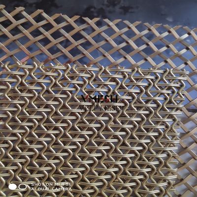 Finition en cuivre antique sur mesure 1,5 mm en acier inoxydable maillage encrémé pour intérieurs de luxe