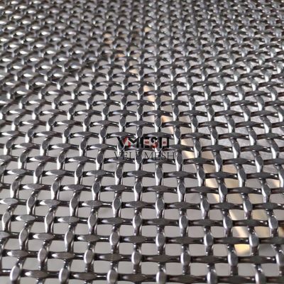 Panneaux en treillis métallique tissé en fil plat décoratif en acier inoxydable pour la construction