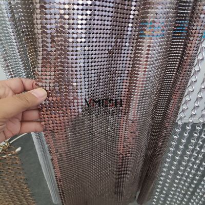 Rideau métallique en fil de fer tissé en bobine d'aluminium pour la décoration intérieure