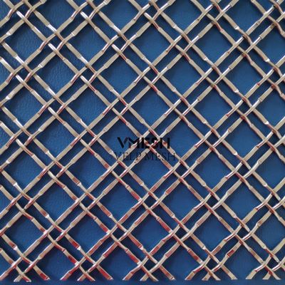Treillis métallique serti en acier inoxydable de diamètre de fil personnalisé pour façade métallique intérieure/extérieure