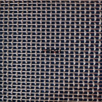 Façade métallique décorative en treillis métallique avec treillis tissé serti en acier inoxydable, diamètre du fil 1mm-4mm