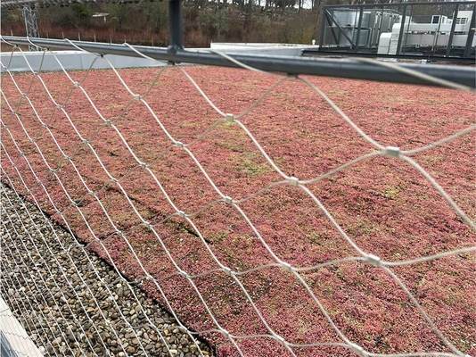 Filet de protection pour garde-corps d'escalier en câble d'acier inoxydable AISI 304/316 avec zinc