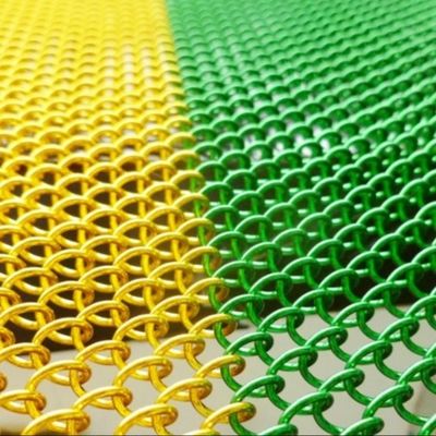 Maille décorative architecturale de rideau en maillon de chaîne de conception intérieure utilisée pour le bureau/hôtel