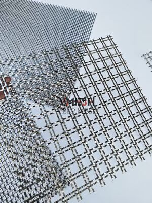 Paroi revêtement de façade personnalisé durable extérieur et intérieur extérieur en métal en acier inoxydable sécurité tissée en treillis métallique architectural décoratif