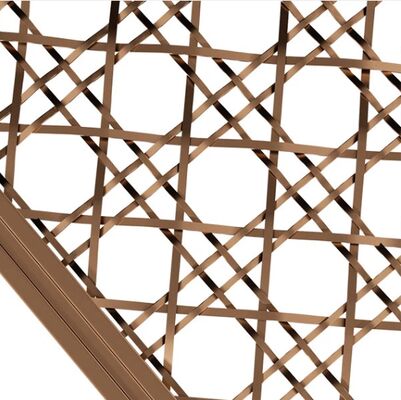 Panneau de maille tissé par fil plat d'acier inoxydable de personnalisation pour la décoration d'intérieur