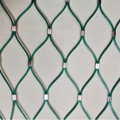 Filet de câble du fil 7*19 d'acier inoxydable avec la maille enduite de finition de PVC pour la clôture décorative