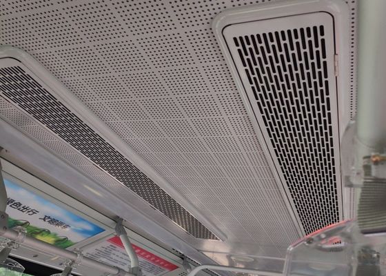 Panneau métallique perforé à trous oblongs en aluminium pour façades décoratives