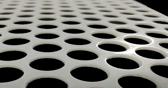 Panneau de maille perforé en PVC blanc de 0,3 à 10 mm pour l'industrie alimentaire