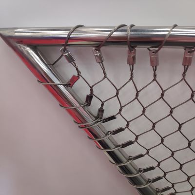 Filet en câble d'acier inoxydable 2mm trou diamant serti pour clôture de zoo