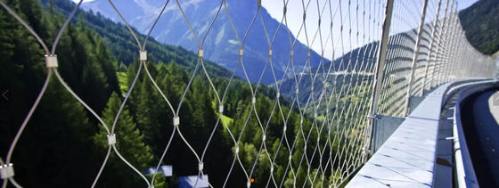 Filet en câble d'acier inoxydable de 3 mm, tissage 7x7, pour clôtures de zoo et d'aéroport