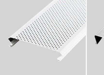 Dalles de plafond perforées en aluminium revêtu de PVC 3003H24 suspendues